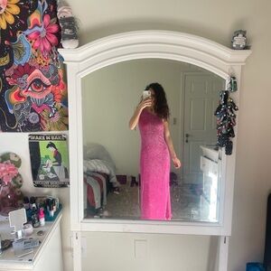 Pink One-Shoulder Gown